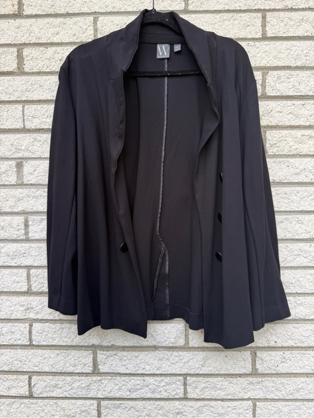 Worthington Minimalist Black Open-Front Blazer Jacket